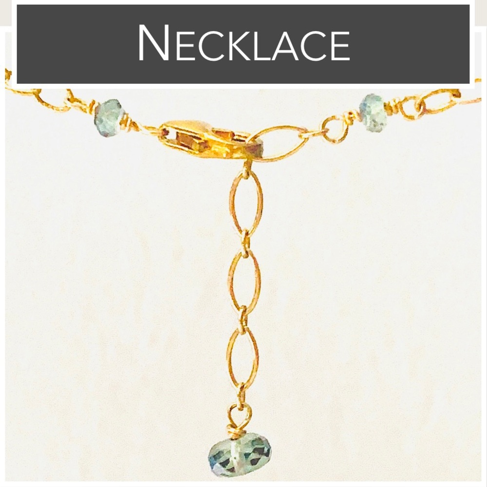 14K GF Sea Glass & Labradorite Necklace (14K Gold-Filled) - Picture 11 of 16